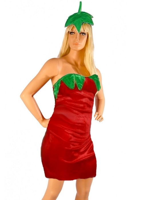 Jordbær kostume kjole